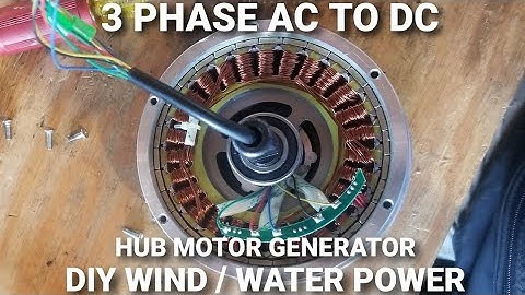 Steady DC Power From 3-Phase AC Motor (DIY Hub Motor Generator Wind Turbine) - Full Bridge Rectifier