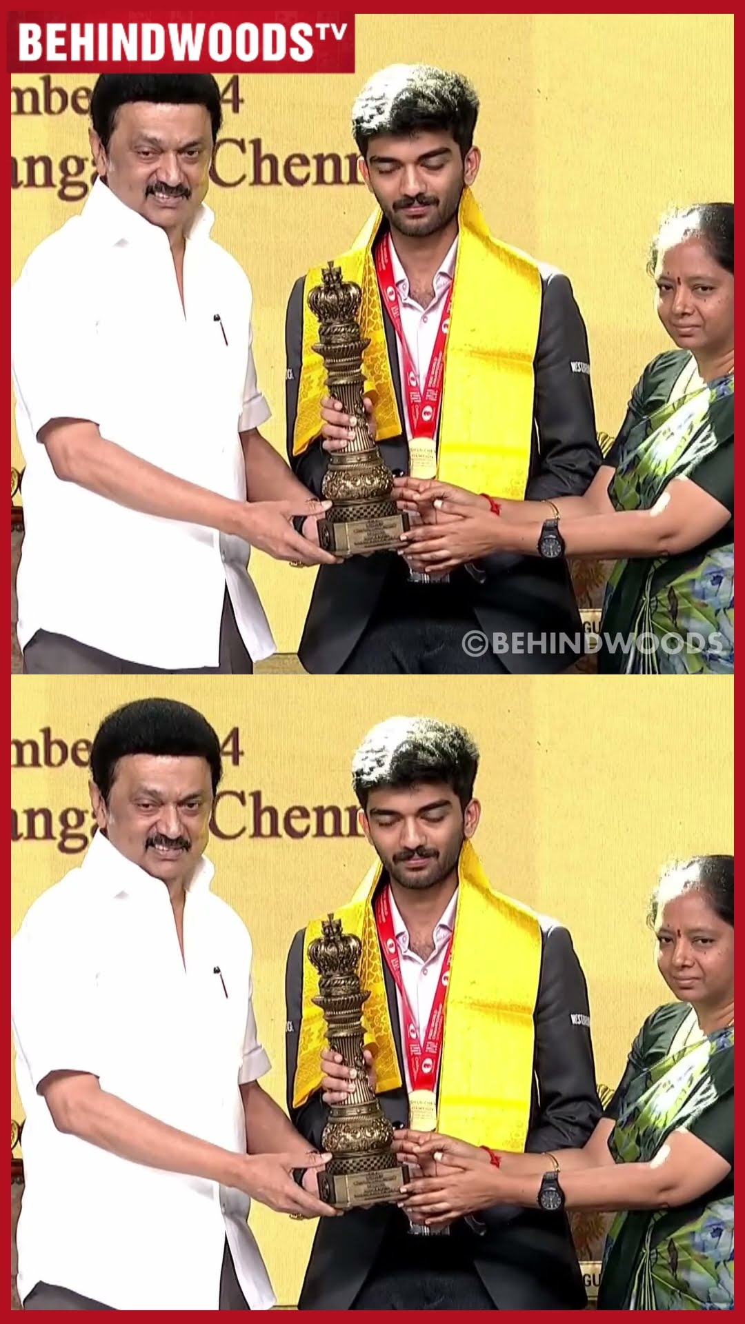 5 கோடி, Gold Medal, Chess ராஜா சிலைனு Gukesh-ஐ கௌரவப்படுத்திய CM Stalin, Udhayanidhi