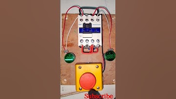 Contactor Wiring to emergency stop switch/reset switch/emergency stop switch connection #animation