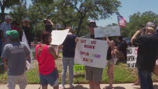 Texas bar owners protest closures outside of TABC headquarters