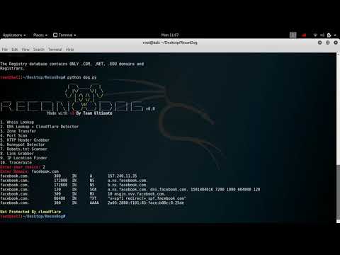 Kali Linux   ReconDog