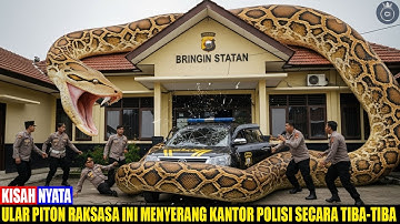 Jatim Merinding!! Kantor Polisi Di Serang Ular Piton Besar Sampai Membuat Semua Polisi Ketakutan