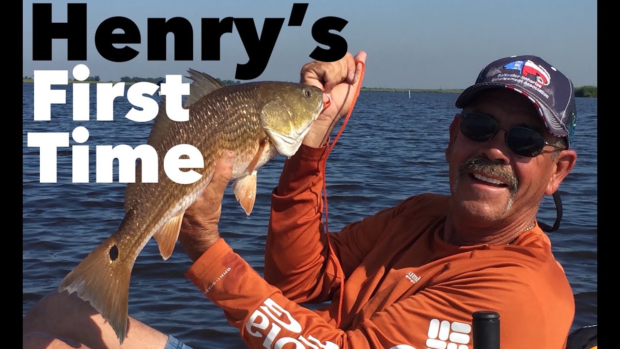 Catching Bass & Redfish "HENRY'S FIRST TIME" kayak fishing Delacroix