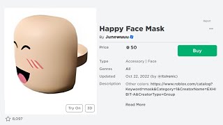 Super Happy Face Roblox For Mask Products from Shiza Pringly