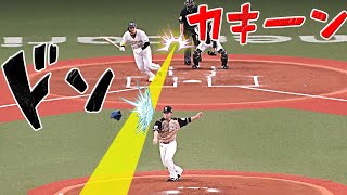 【漫画みたい】打球が痛烈すぎて『グローブが吹っ飛ぶ』