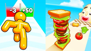 New Satisfying Gameplay 2024 / Tall Man Run vs Sandwich Runner, Update