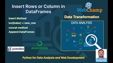 Pandas 7: Insert Row or Column in Pandas Data Frame || Data Transformation in Pandas