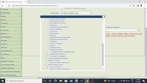 ZBSA Account mapping on PFMS portal
