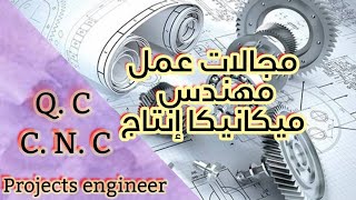 مجالات عمل مهندس ميكانيكا إنتاج والفرق بين إنتاج وباور.