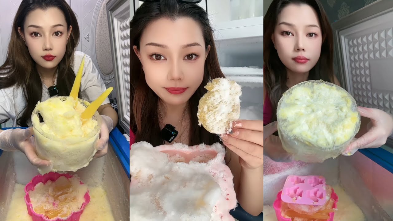 [ASMR]SUNGIRL Freezer Frost|Hard Ice|Ice Eating|SOLO|#Hard#Freezerfrost