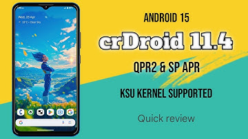 crDroid 11.4 Android 15 ! Latest New Custom ROM for Mi439/Redmi 7A,8,8A,8A Dual...