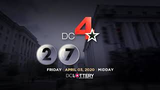DC LOTTERY Midday 04/03/2020