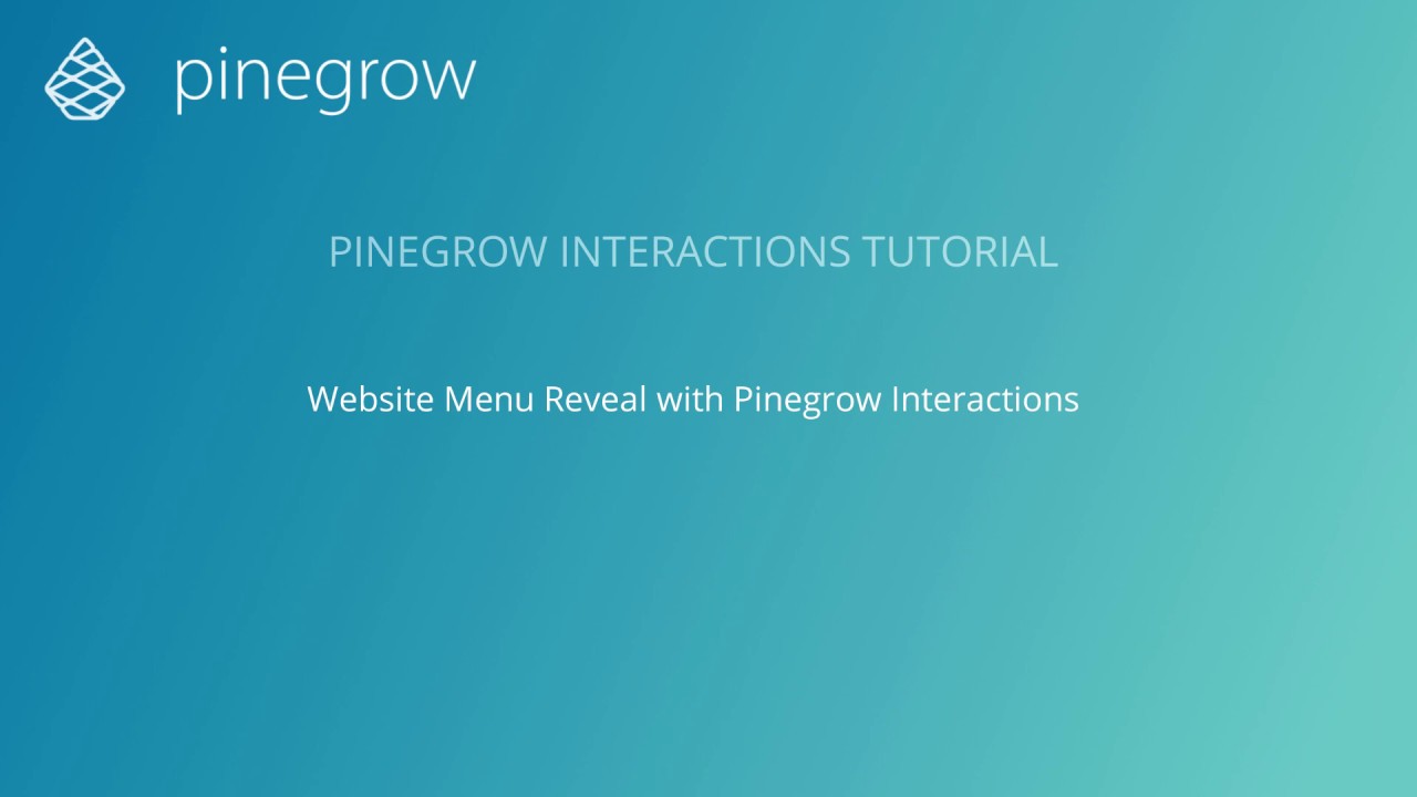 Creating an animated revealing menu - Interactions tutorial - YouTube