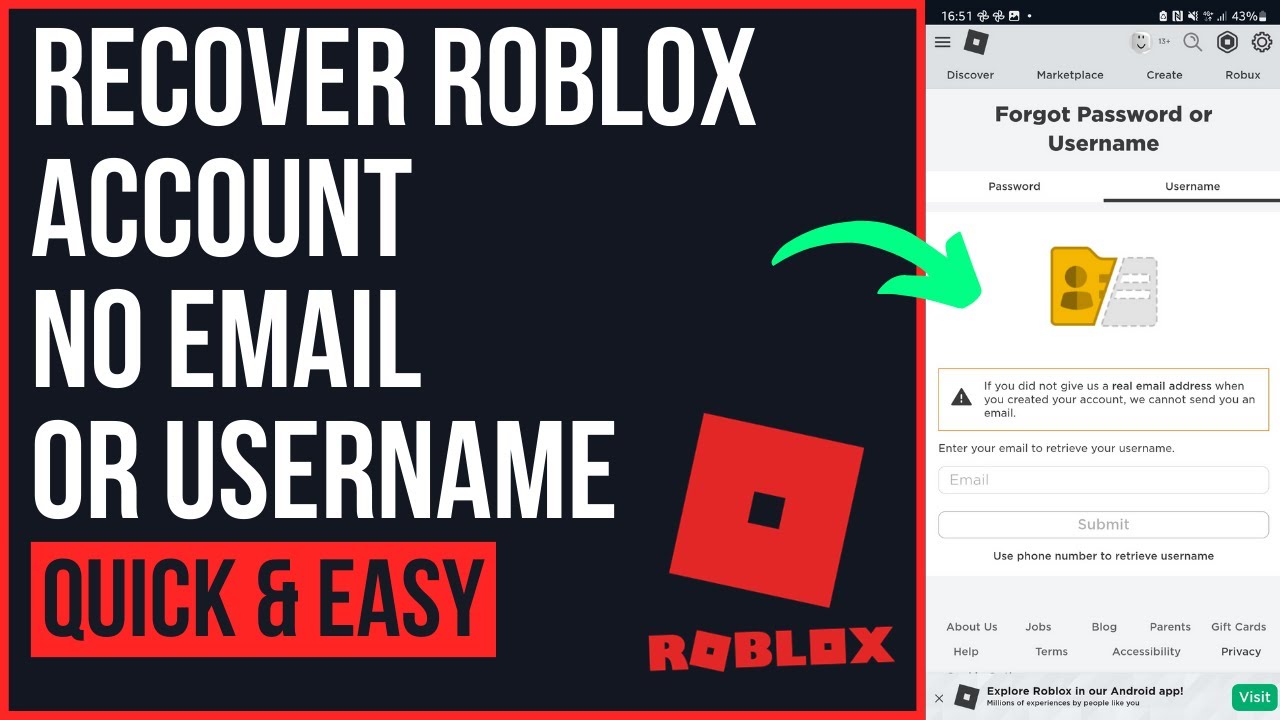 How To Recover Roblox Account Without Email Or Username 2024 YouTube 
