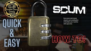 How To Pick Dial Locks Quick & Easy In Scum, Dial Locks Actually Balanced And Should Not Be Feared!