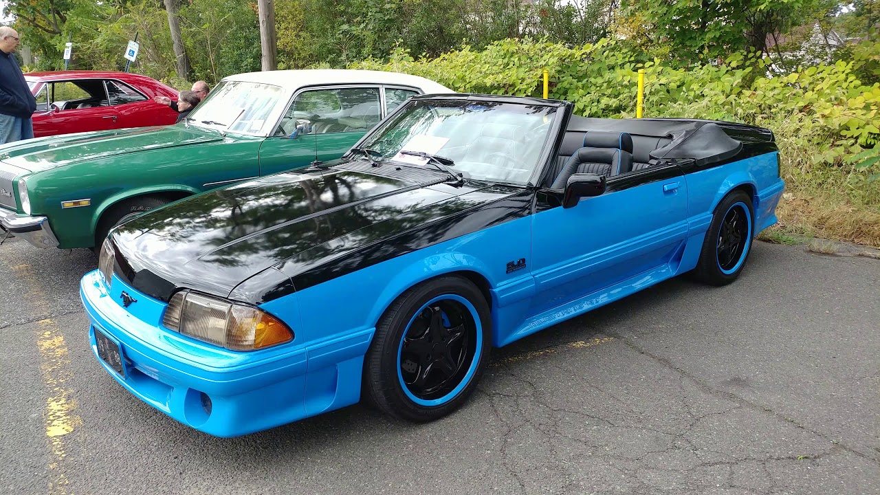 1998 GRABBER BLUE + BLACK TOP FORD MUSTANG 5.0 GT CONVERTIBLE