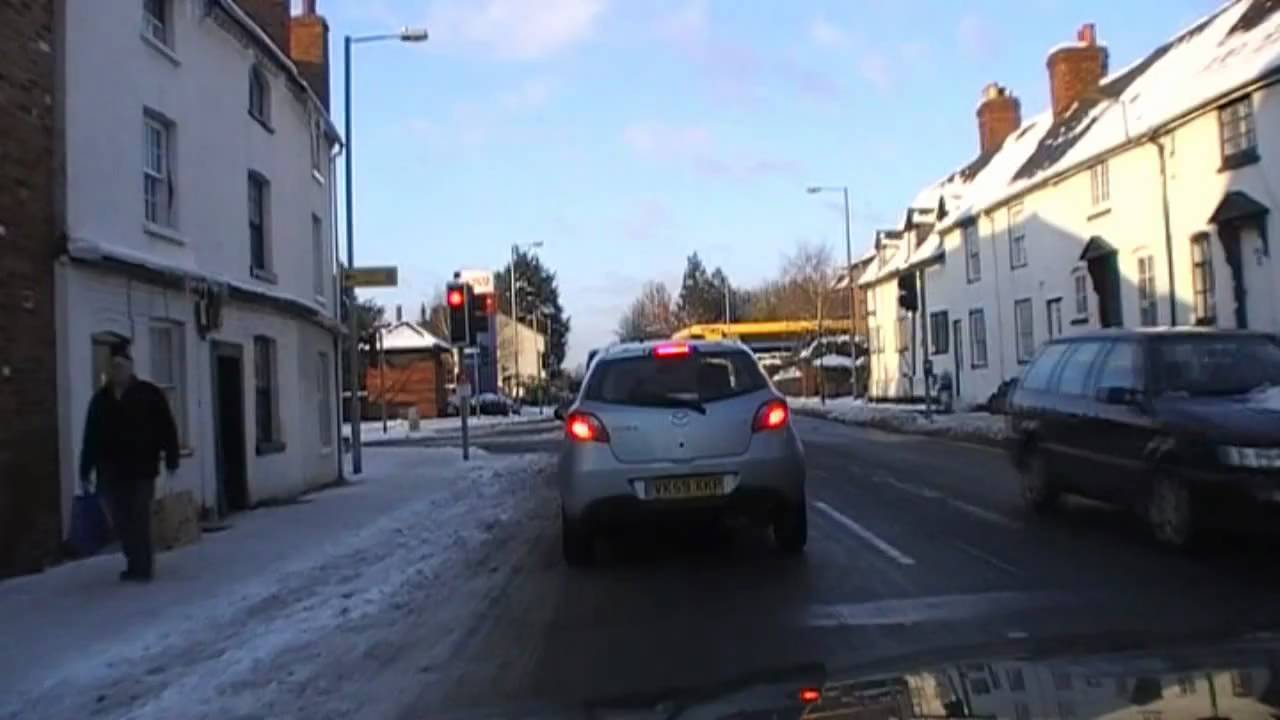 Driving Along High Street & The Homend (A438), Ledbury, Herefordshire, England 9th January 2010