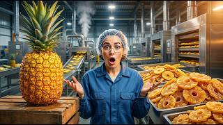 Inside the Factory: How Delicious Dried Pineapple Is Made (Full Process) 🍍