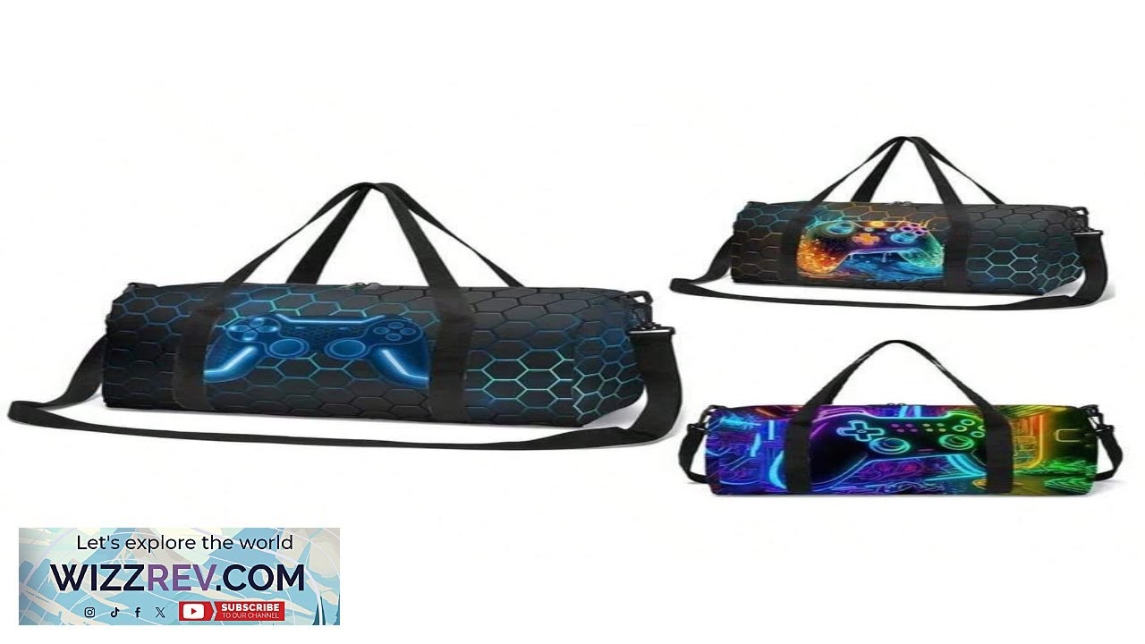 3D Printing Duffle Bag For GAMER Boys Portable Large Capacity Travel Bag Suitable