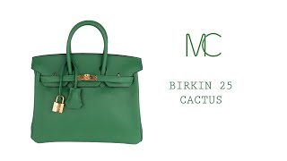 Hermes Birkin 25 Bag in Cactus Swift Leather with Gold Hardware – Mightychic