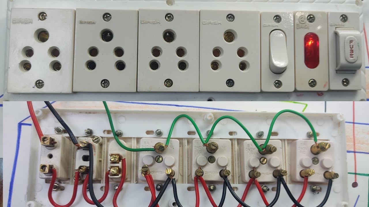 4 socket extension board wiring connection 4 5pin