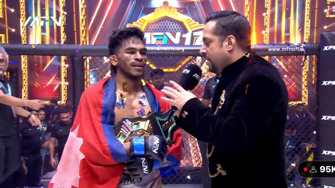 Rabindra dhant wins the  match and becomes bantam weight champion |Rabindra dhant vs chungreng koren