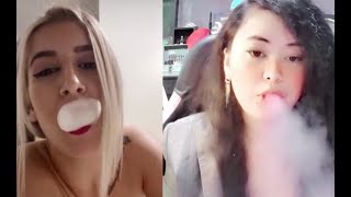 Lizzierey and Tamtam Smoking Girls fetish Sexy Smokers