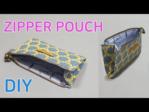 DIY Zipper pouch/Simple pouch/다용도로 사용할수 있는 작은 파우치만들기/간단한 파우치 만드는 방법