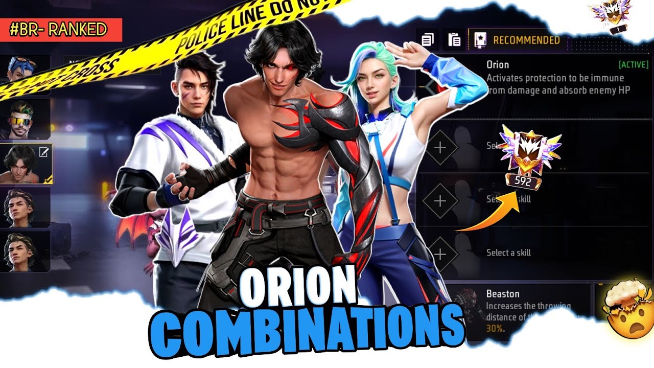 Orion Best Character Combination | Br Ranked Character Combination Freefire | Best skill Combination