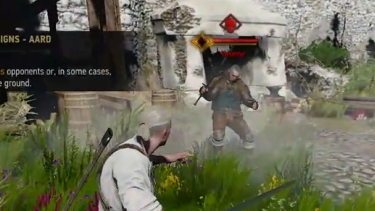 The Witcher 3 - Cast the Aard Sign (Kaer Morhen) - YouTube