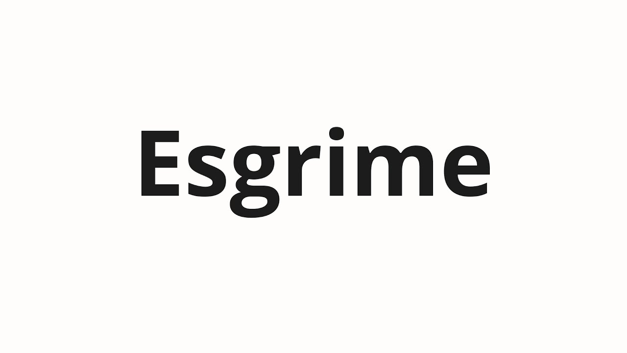 Как произносить Esgrime