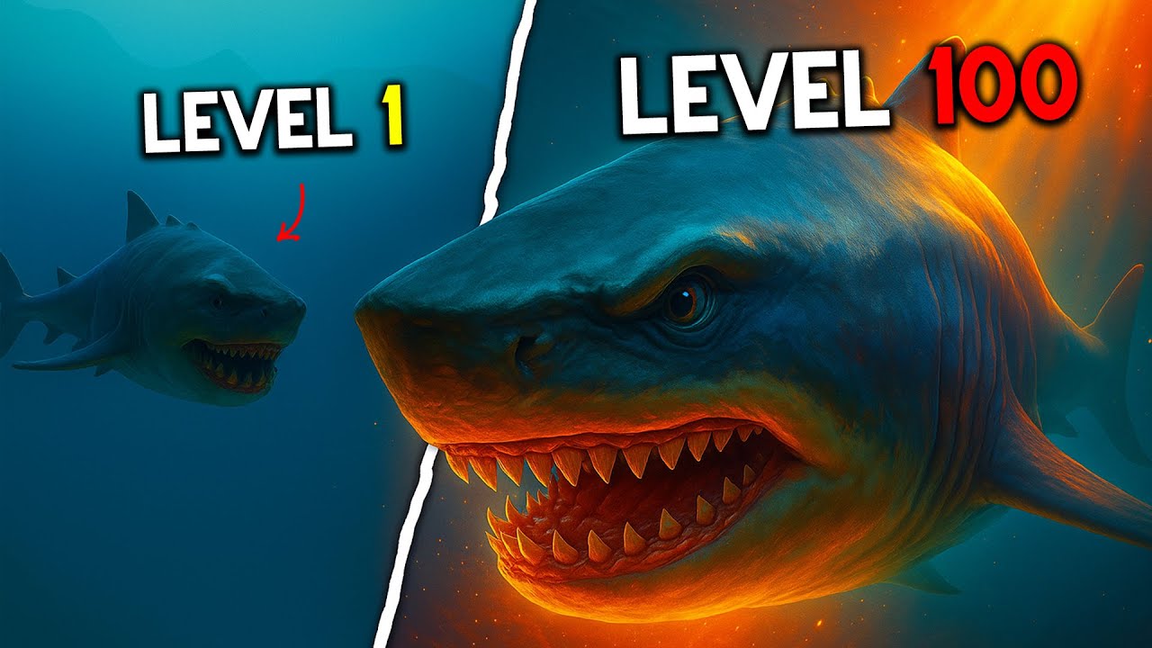 Gue Jadi MEGALODON KECIL yang Tiba-Tiba Jadi RAKSASA!! Gede Banget 😱... Feed And Grow Fish