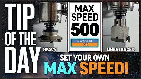 Set Max Speed On Any Tool Right From Your Haas Control - Haas Tip of the Day