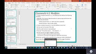 Python   Chapter 4   Class 2   Part 4   Math Module and Writing Own Module and CW
