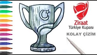 Kolay Türkiye Kupası Çizimi I Ziraat Türkiye Kupası Nasıl Çizilir? How To Dram Trophy