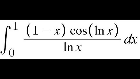 Feynman Integration Example 150 - ∫ from 0 to 1 of ((1 - x) * cos(ln(x))) / ln(x) dx