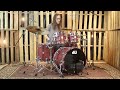 Dw collectors natural lacquer over purpleheart drum set 18x22 8x10 9x12 16x16 6x14  so1255563