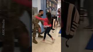 Father Surprises Daughter At School After 9 Month Deployment