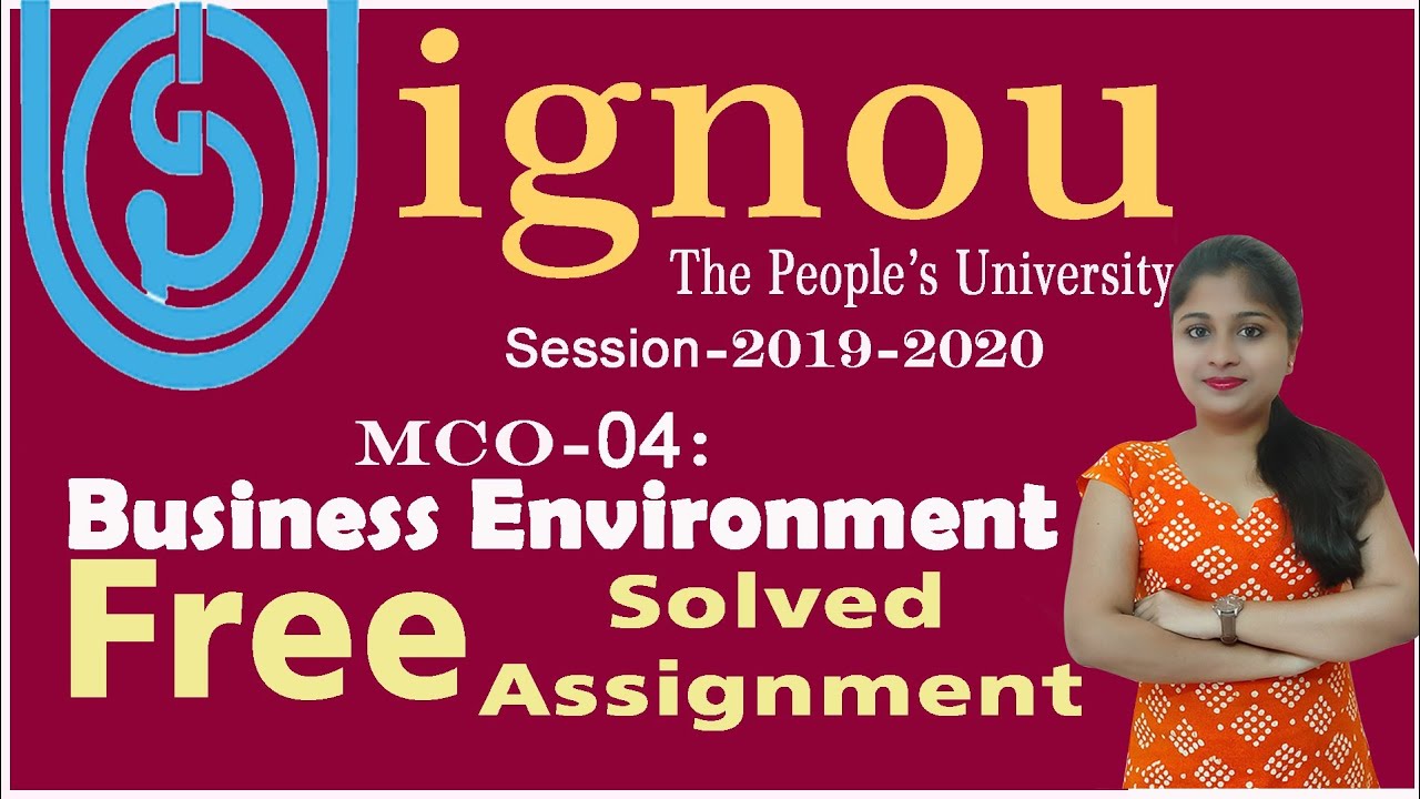IGNOU M.Com MCO-04 (Business Environment) Free Solved Assignment For December 2020