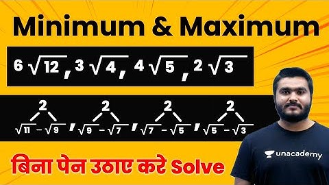 3:00 PM - RRB NTPC/Group D 2019 | Maths by Saurabh Sir | Minimum & Maximum (Short Trick)