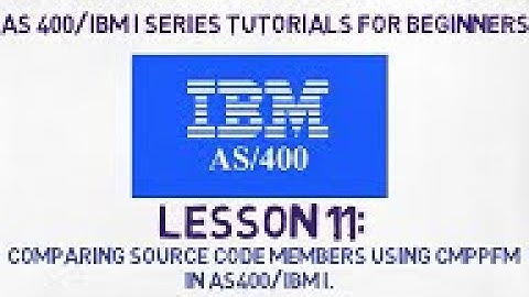 As400 for Beginners | #11| Comparing source files in AS400/IBM i using CMPPFM command.