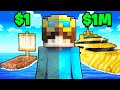 $1 vs $1,000,000 BOAT In Minecraft!