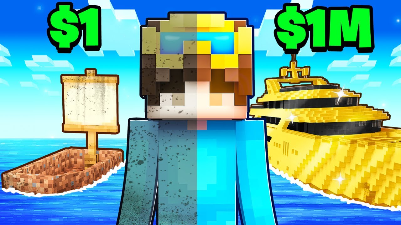 $1 vs $1,000,000 BOAT In Minecraft!