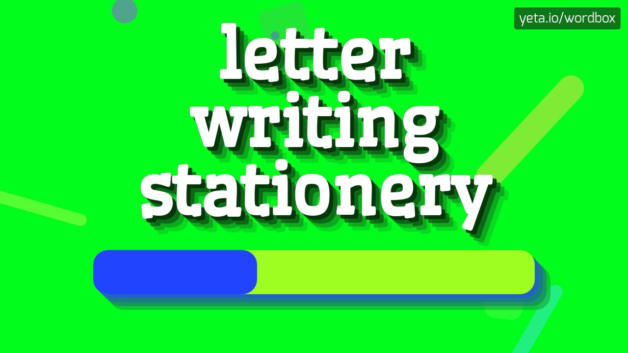 LETTER WRITING STATIONERY HOW TO PRONOUNCE IT!? YouTube
