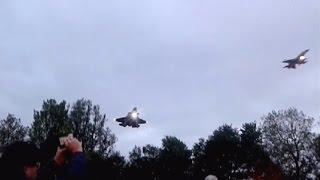 Low Approach Martin Lockheed F 35 at Leeuwarden Airbase