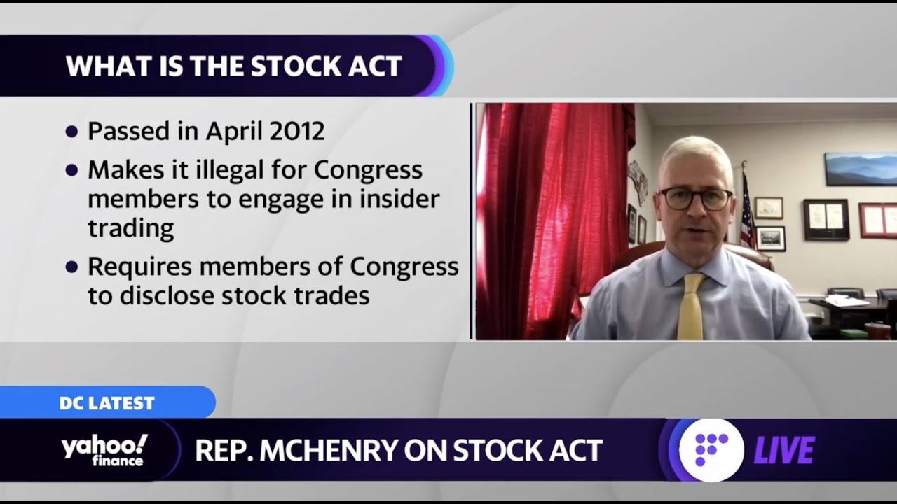 Rep. Patrick McHenry (R-NC) discusses the stock act, plus crypto and stablecoin regulation