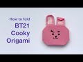 BT21 Cooky Origami Tutorial (Modified from Traditional model)