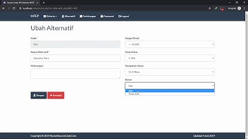 Source Code SPK Metode MFEP PHP