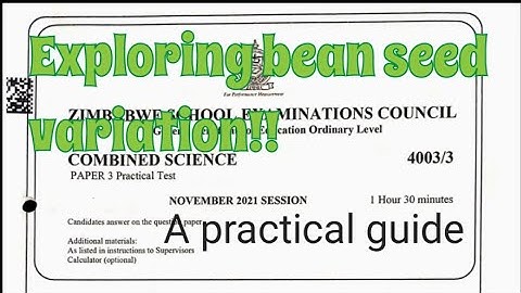 Zimsec Olevel Combined Science Practical Nov 2021 Question 1demonstration