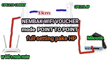 CARA NEMBAK WIFI VOUCHER MODE POINT TO POINT JARAK 1KM | CPE 210 PHAROS